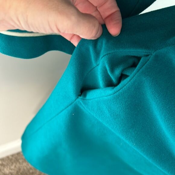 Vanity Fair Vintage 70s Green Teal Retro Tie Velour Robe Womens Medium - Picture 6 of 13